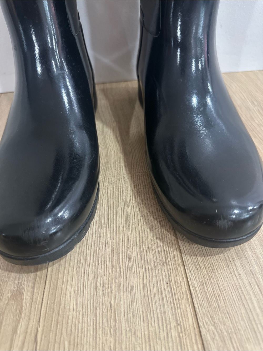 Hunter Gloss Black Knee-High Rain Boots - Picture 8 of 10